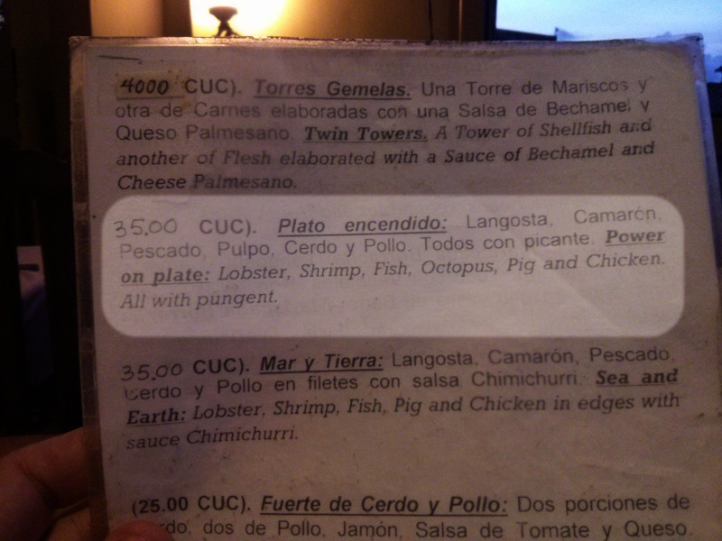 Pungent Shellfish: Cuba's new specialty.